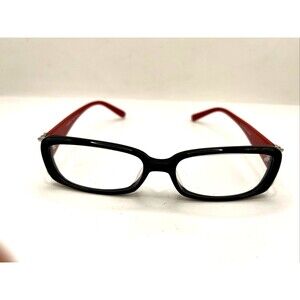 Humers Eyeglasses H-018 C6 France Black/Red Designer Frames Only Black 53-16-135